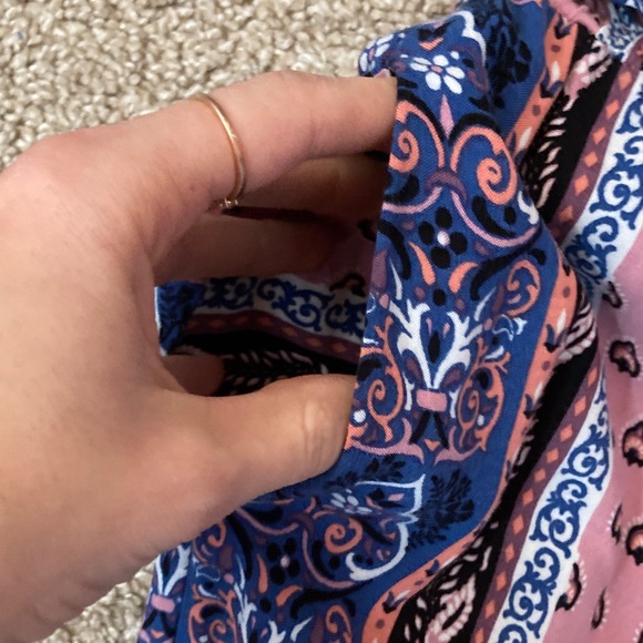 Rue 21 Bohemian Pink Printed Wide-Leg Pants - Picture 4 of 5